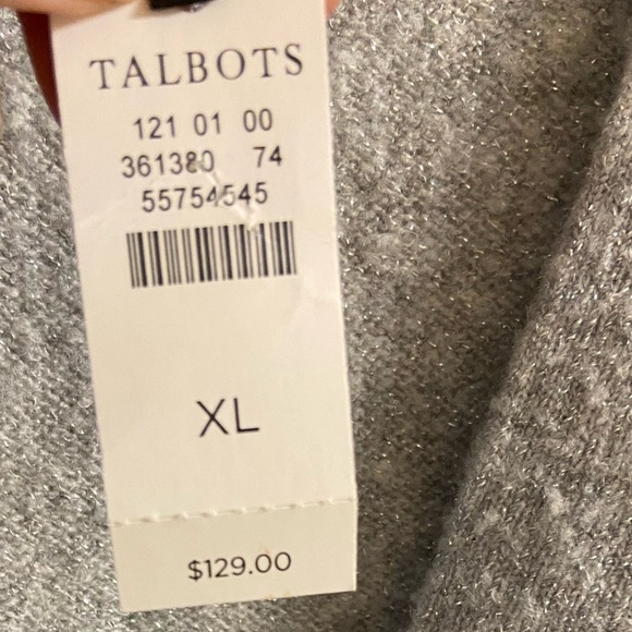 Talbots Gray Women's Cardigan Sweater - Picture 10 of 11